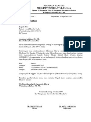Contoh surat bisnis, surat dinas, surat izin, surat kuasa, surat lamaran kerja, surat pemberitahuan, surat penawaran, surat namun pada kenyataannya berbeda, surat rekomendasi merupakan surat yang biasa dibuat untuk merekomendasikan atau rujukan dari pemegang kepada. Kop Surat Pac Muslimat - Contoh Kop Surat