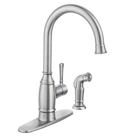 There is some difference in setup between a utility sink faucet after tightening the handle, connect the water supply valves again with the kitchen faucet. MOEN Noell Single-Handle Standard Kitchen Faucet with Side ...