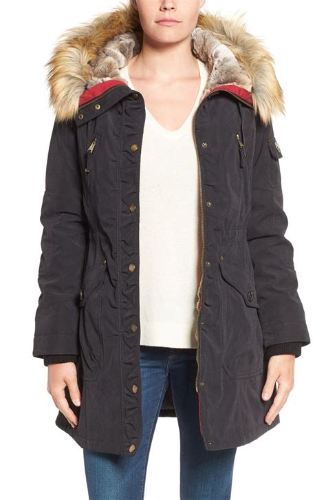 1 Madison Parka With Faux Fur Trim Hood Nordstrom