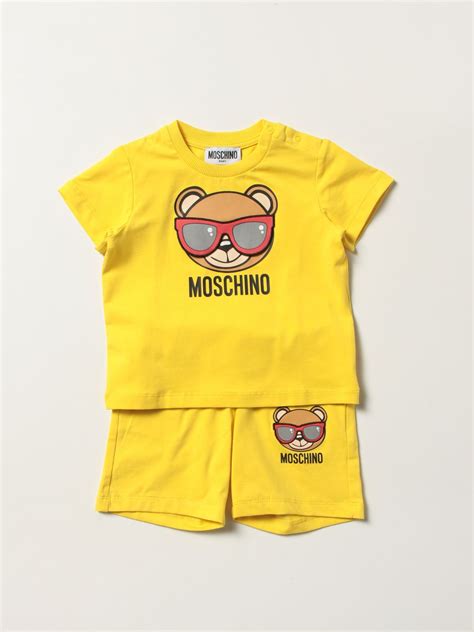 Moschino Baby T Shirt Shorts Set Yellow Moschino Baby Jumpsuit