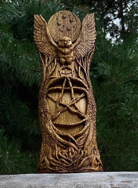Hecates Owl Statue Greek Goddess Pagan Paganism God Etsy Uk