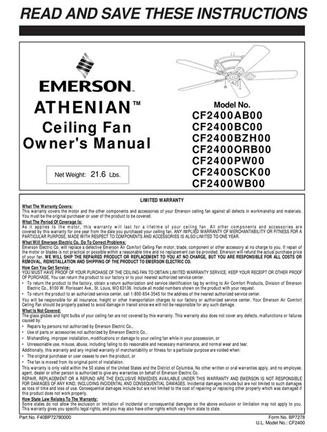 Emerson Cf24000sck00 Owners Manual Pdf Download Manualslib