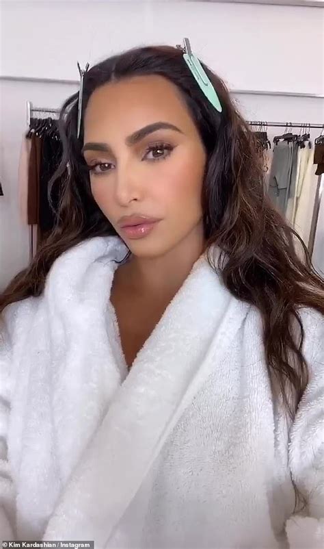 Kim Kardashian Shows Off Her Glamorous Make Up Application While On Set