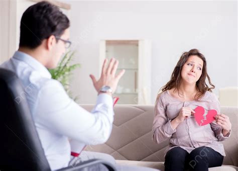 The Pregnant Woman Visiting Psychologist Doctor Pregnant Woman Visiting Psychologist Doctor