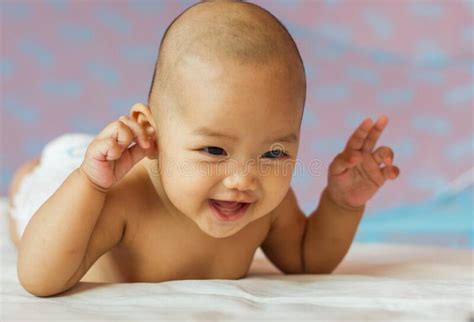 Cute Asian Baby Newborn Close Up Stock Photo Image Of Fresh Cooking