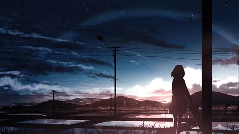 2560x1440 Anime Girl Moescape Alone Standing 4k 1440p