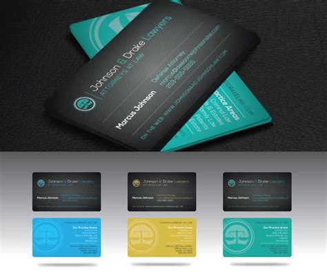 Gotprint's 2 sided business cards allow you to incorporate additional important information about you and your company, giving you a clear advantage over most other business cards. Front & Back Attorney Business Card - Vector download