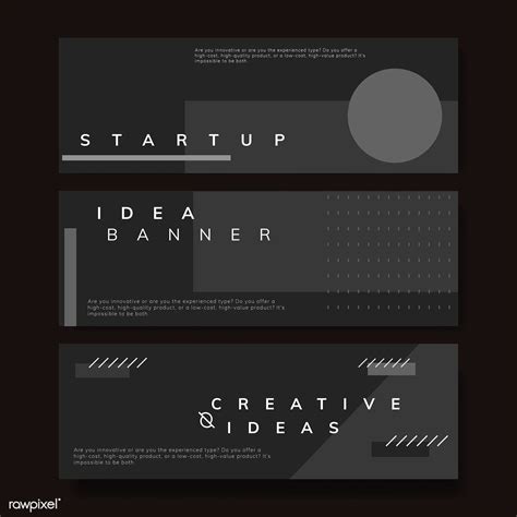 Set Of Minimal Memphis Start Up Ideas Banner Vector Free Image By