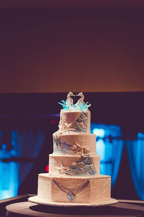 19 Best Beach And Ocean Theme Wedding Cakes Images On Pinterest