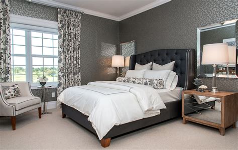 blue  gray bedroom contemporary bedroom atmosphere interior design