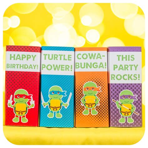 Teenage Mutant Ninja Turtle Juice Box Wrappers Tmnt Party Etsy