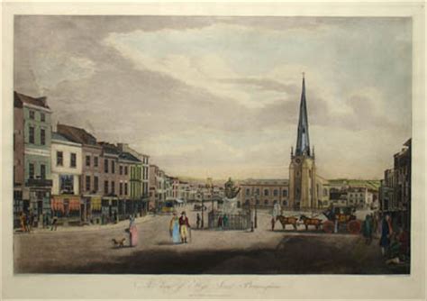 George Glazer Gallery - Antique Prints - The Bull Ring, Birmingham, England