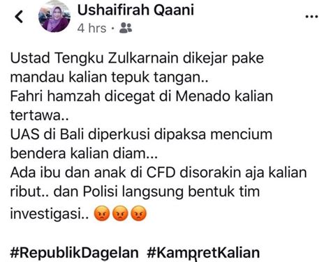 Poster meme tersebut pun ditanggapi tengku zulkarnain lewat cuitannya di akun twitter, selasa, 4 agustus 2020. Kejadian CFD Bukan Intimidasi, Intimidasi Itu yang Menimpa ...