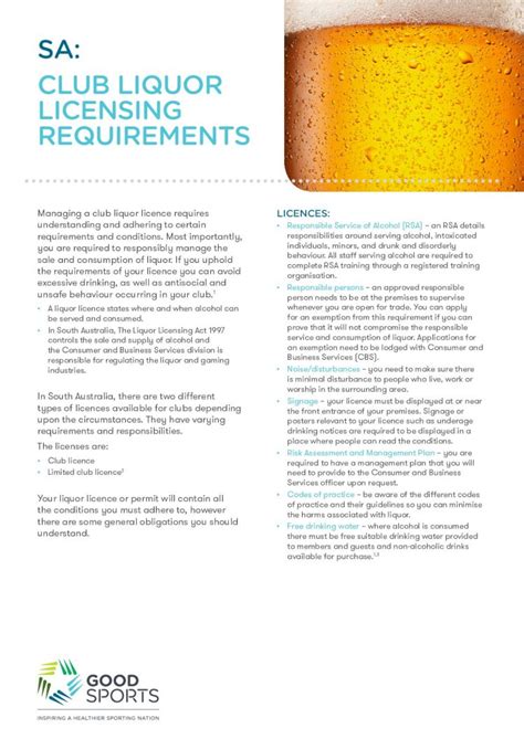 Pdf Sa Club Liquor Licensing Requirements · A Liquor Licence