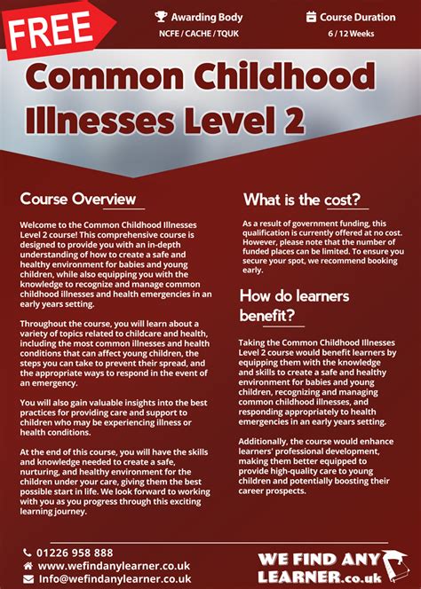 Understanding Common Childhood Illnesses Level 2 We Find Any Learner