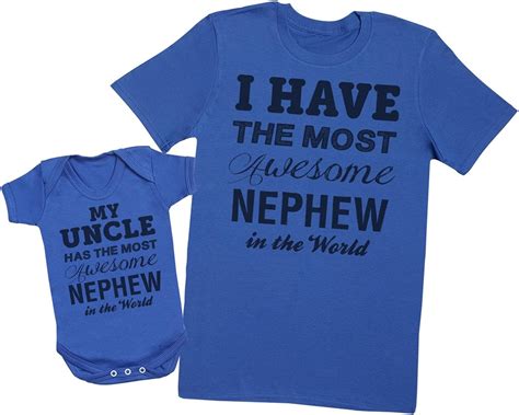Zarlivia Clothing Most Awesome Nephew Matching Uncle Nephew Gift Set