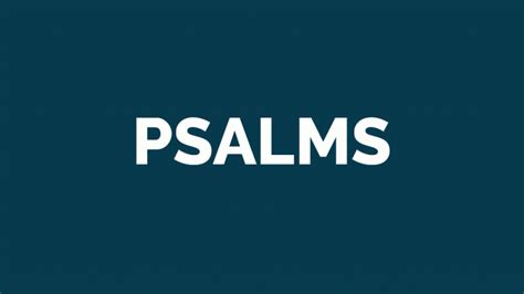 Psalms Sermon Series 1000px Port Macquarie Presbyterian Church