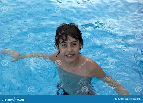Happy Boy In Swimming Pool Stock Image Image Of Friends 170291683