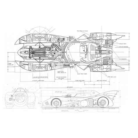 Batmobile 1989 Blueprint