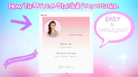 How To Customize Your Stardoll Presentation Youtube