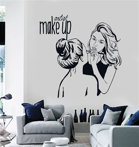 Vinyl Wall Decal Make Up Artist Cosmetic Beauty Salon ...