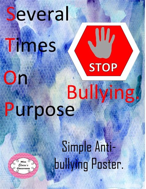 This Display Uses The Words Several Time On Purpose To Spell Out Stop Bullying Bullying