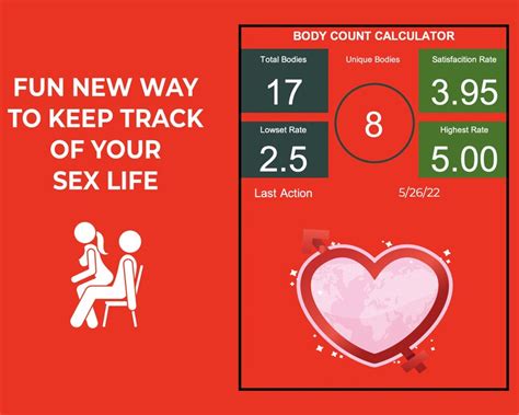 Body Count Calculator For Adults T For Himher Sex Life Etsy