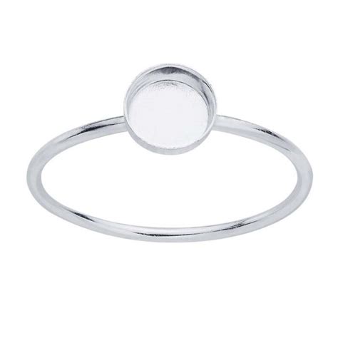 Sterling Silver Round Cabochon Ring Mounting Choose Your Size Etsy