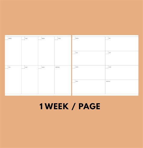 Midori Weekly Planner Midori Insert Printable Weekly Insert Weekly