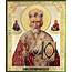 Saint Nicholas The Wonderworker Gold / Silver Foil Orthodox Icon  At