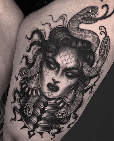 💀 Cecile 💀 On Instagram “medusa Tattoo Done At 1891originaltattooco 🖤 Tattooart