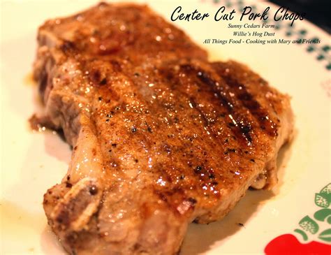 We cook the pork chops on the stovetop — hello, beautiful sear! Cooking With Mary and Friends: Grilled Center Cut Pork Chops