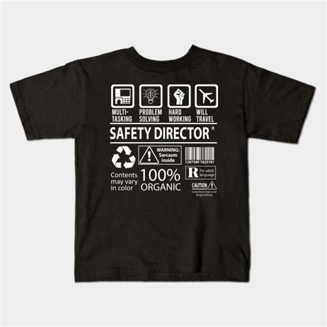 Safety Director T Shirt Multitasking Certified Job T Item Tee