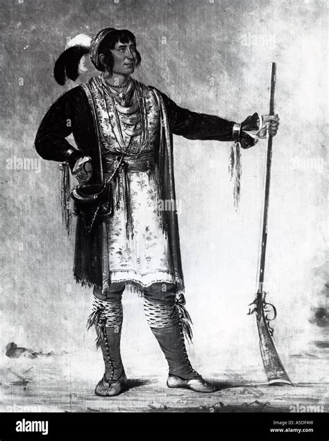 Portrait Of Seminole Indian Chief Osceola Stock Photo Alamy