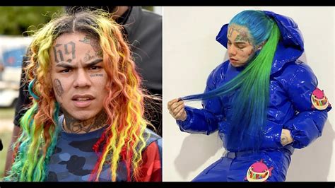 tekashi 6ix9ine wearing lace front wigs after celeb hairstylist convinced him to youtube