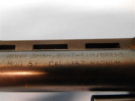 Prohib Rohm Gmbh Model 57 357 Mag Revolver 6 Shot 102 Mm Barrel