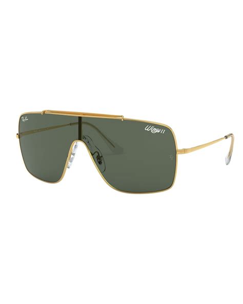 ray ban mirrored shield metal sunglasses neiman marcus