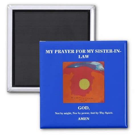 My Prayer For My Sister In Law Refrigerator Magnet Zazzle