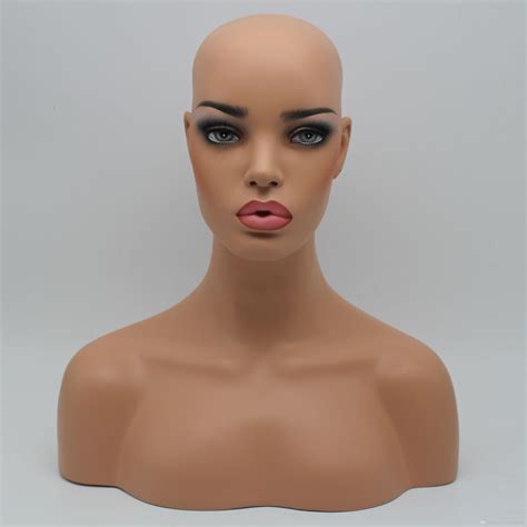 2018 2018 Hot Sale Female Realistic Fiberglass Mannequin Head Bust Sale