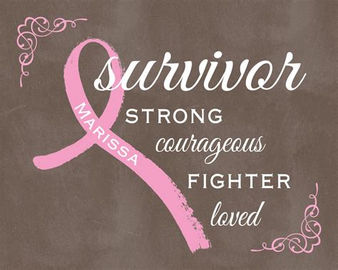Breast Cancer Survivor Pink Ribbon Wall By Asyouwishcreations4u