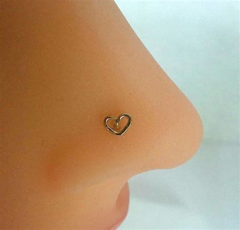 Heart Nose Ring Nose Stud 14k Gold Filled Love And Rain