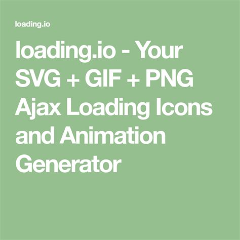 Loading Io Your SVG PNG Ajax Loading Icons And Animation