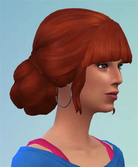 Birksches Sims Blog Indian Knot With Bangs Sims 4 Hairs