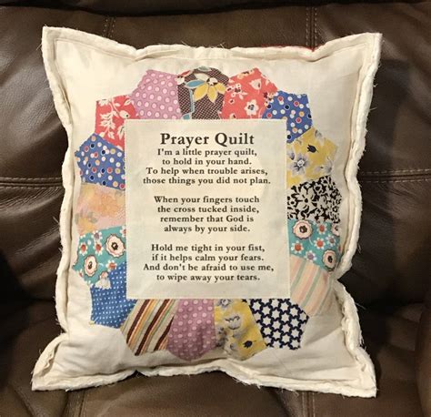 Prayer Quilt Pillow In 2020 Quilted Pillow Quilts Hand Pieced Quilts