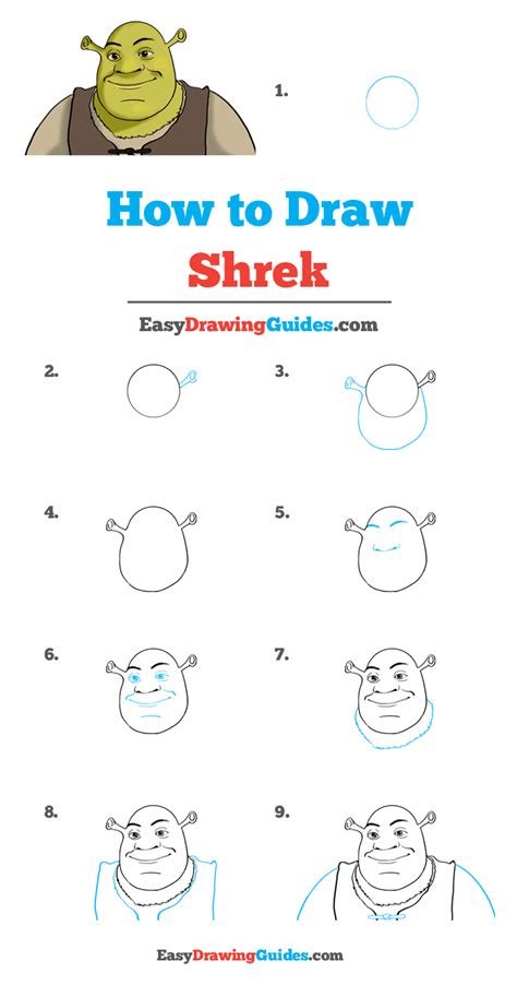 How To Draw Shrek Really Easy Drawing Tutorial Easy Disney Drawings