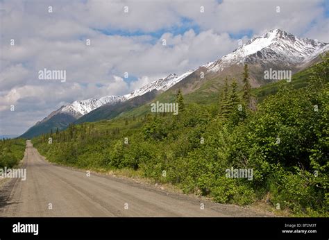 Unsealed Road Denali Highway Alaska Usa Stock Photo Alamy