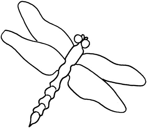 Download or print this amazing coloring page: Dragonfly Outline - Clipartion.com