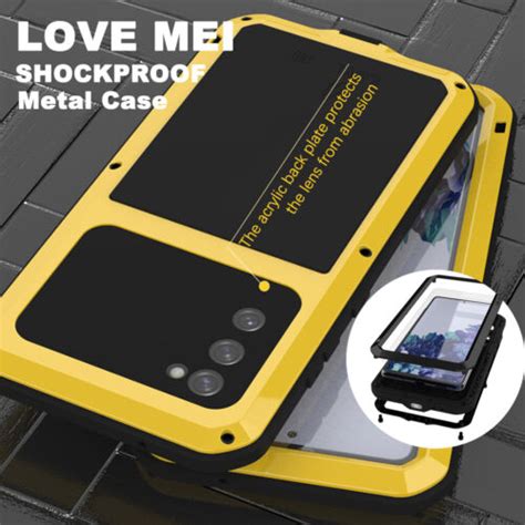 Love Mei Case For Samsung S22 S21 A32 A52 S20 Fe Shockproof Metal Heavy
