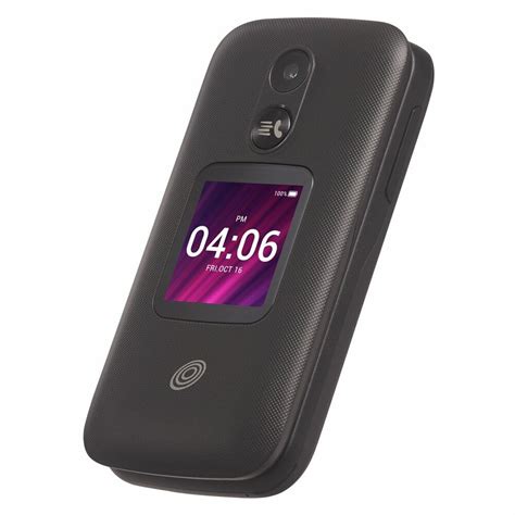 New Alcatel Myflip 2 A406dl Black Tracfone 4g Lte Gsm Prepaid Flip