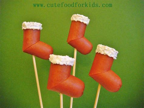 Christmas appetizers the kids will love. Cute Food For Kids?: Hot Dog Stocking